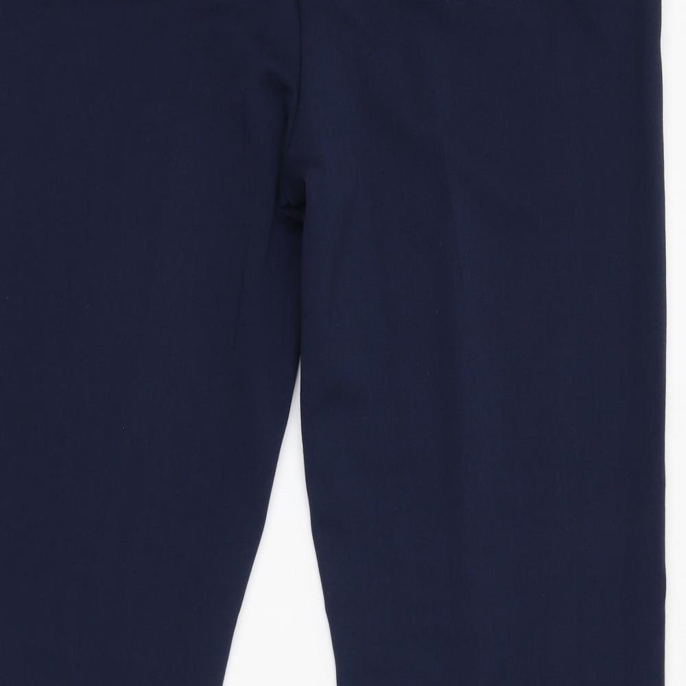 Marks and Spencer Womens Blue Polyester Dress Pants Trousers Size 14 L30 in Regular Zip
