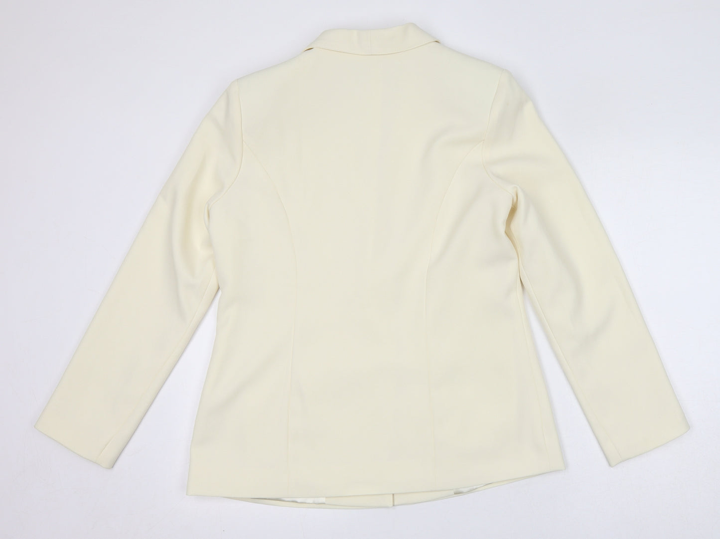 Damart Womens Ivory Jacket Blazer Size 12 Button