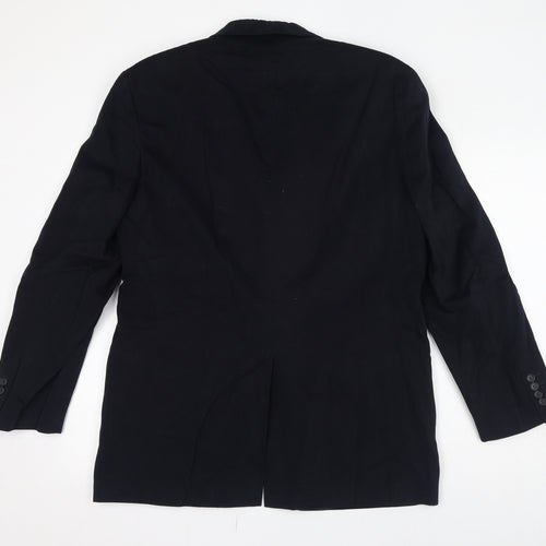 Marks and Spencer Mens Blue Cotton Jacket Suit Jacket Size 40 Regular
