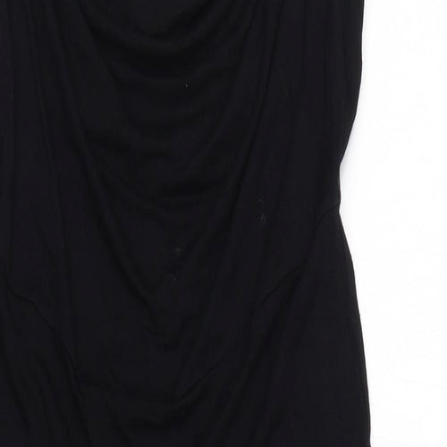 ASOS Womens Black Viscose Bodycon Size 10 Cowl Neck Pullover