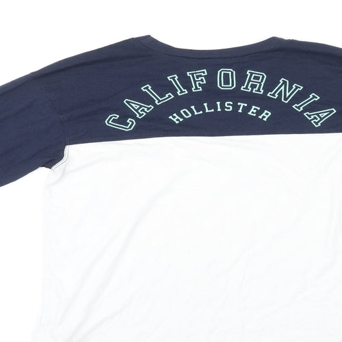 Hollister Mens Multicoloured Cotton T-Shirt Size XS Round Neck - Colourblock