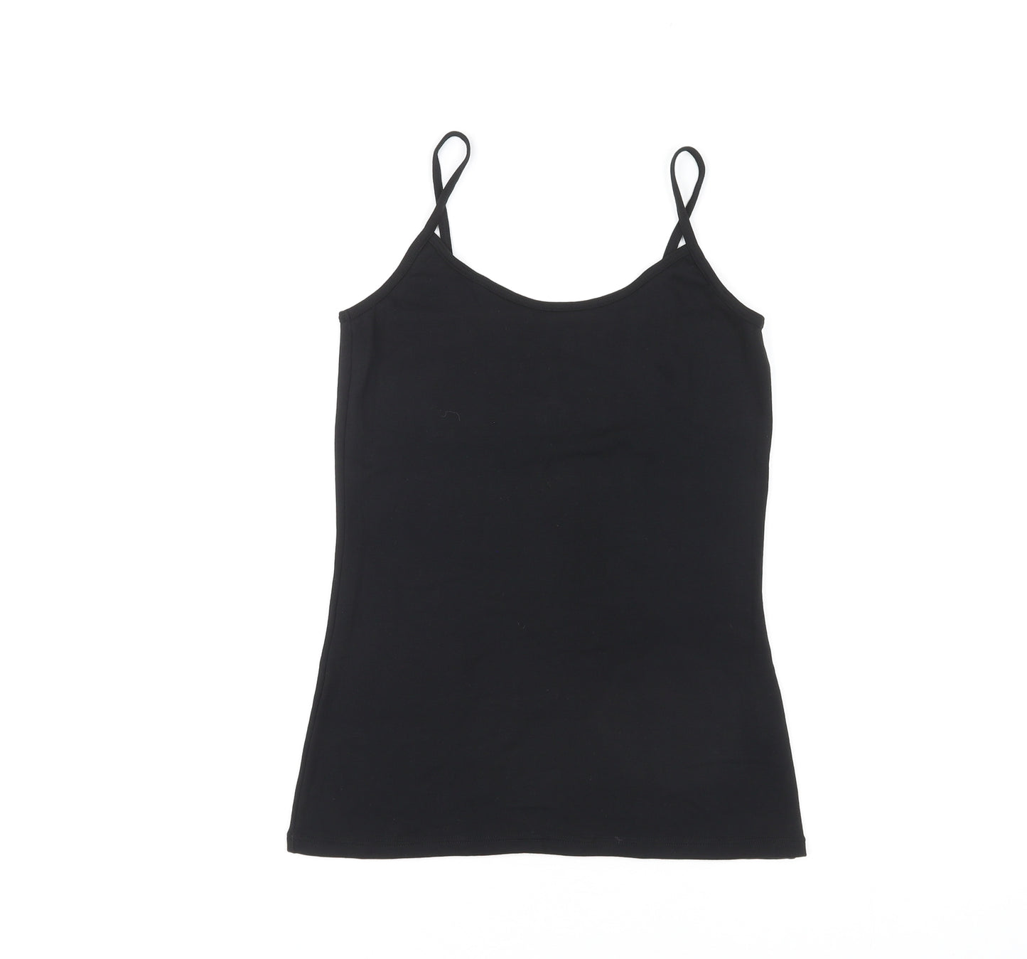 Marks and Spencer Womens Black Acrylic Basic Tank Size 10 Round Neck