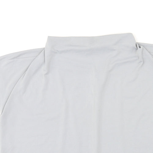 H&M Womens Grey Polyester Basic Tank Size M Mock Neck