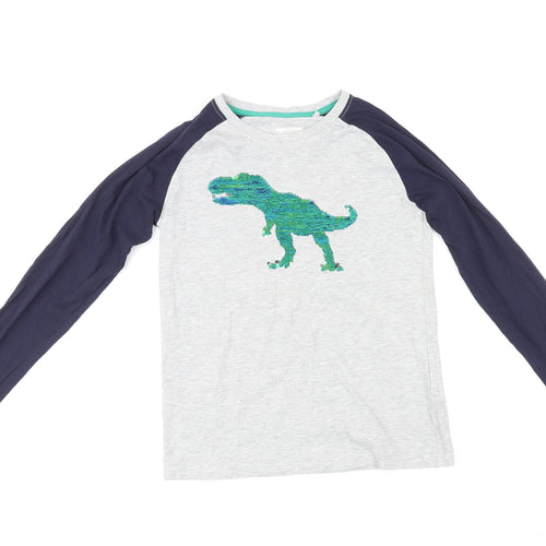 Mountain Warehouse Boys Multicoloured Cotton Basic T-Shirt Size 11-12 Years Round Neck Pullover - Dinosaur