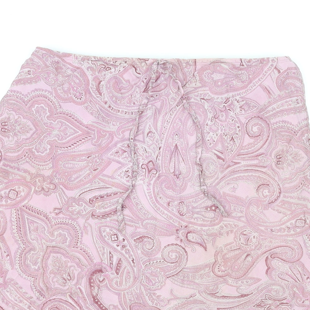 Dorothy Perkins Womens Pink Paisley Viscose A-Line Skirt Size 12