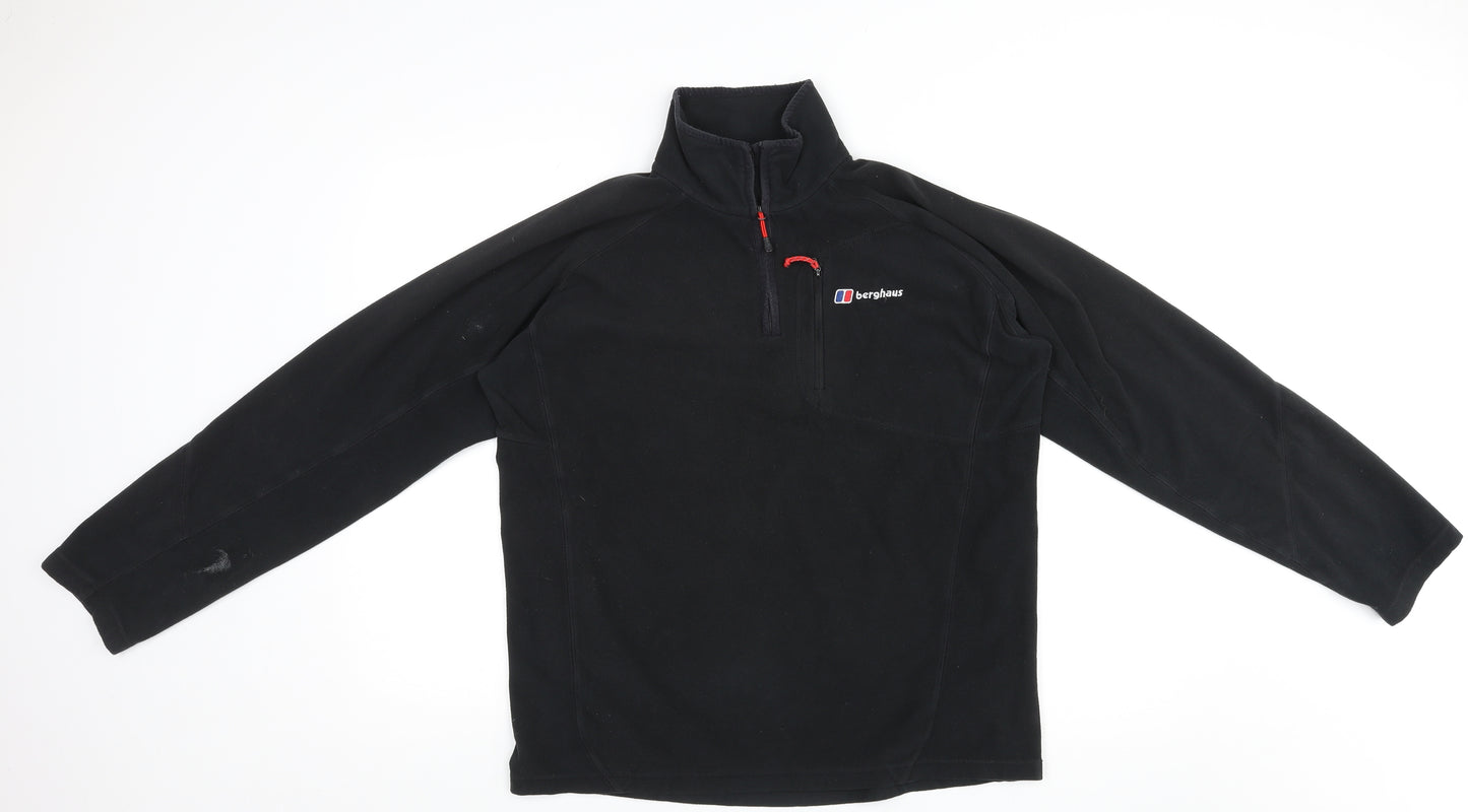 Berghaus Mens Black Polyester Henley Sweatshirt Size L