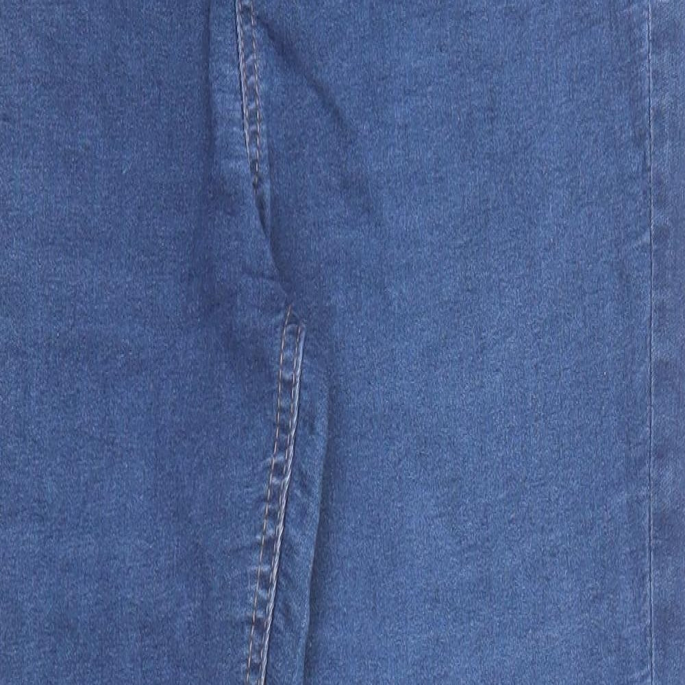 Marks and Spencer Womens Blue Cotton Jegging Jeans Size 14 L26 in Regular