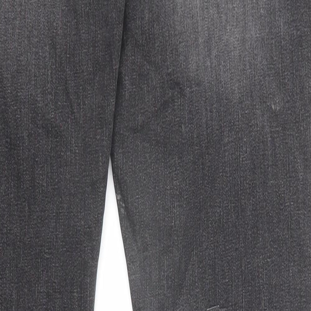 HUGO BOSS Mens Black Cotton Skinny Jeans Size 32 in L31 in Regular Zip