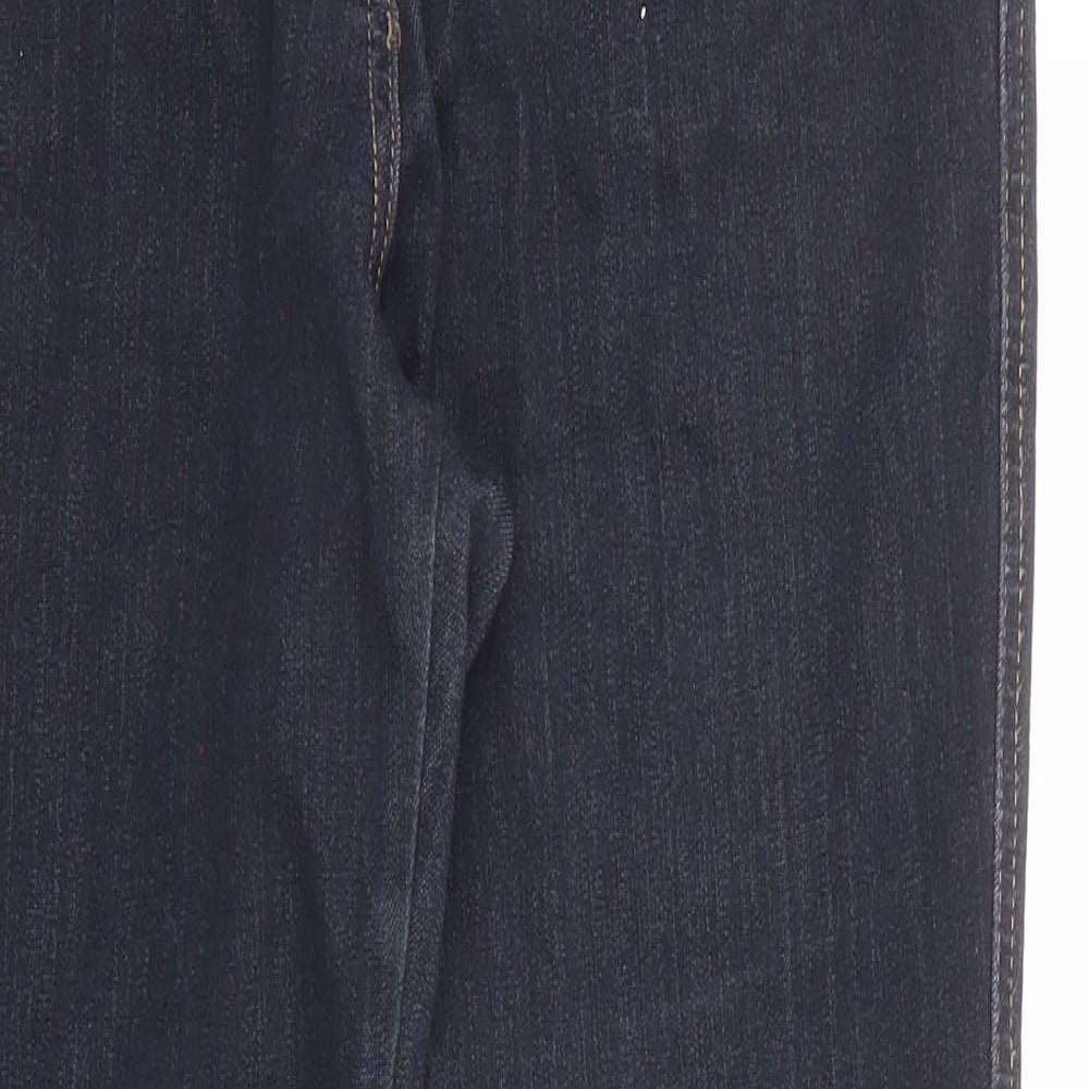 TU Womens Blue Cotton Skinny Jeans Size 14 L26 in Regular Zip