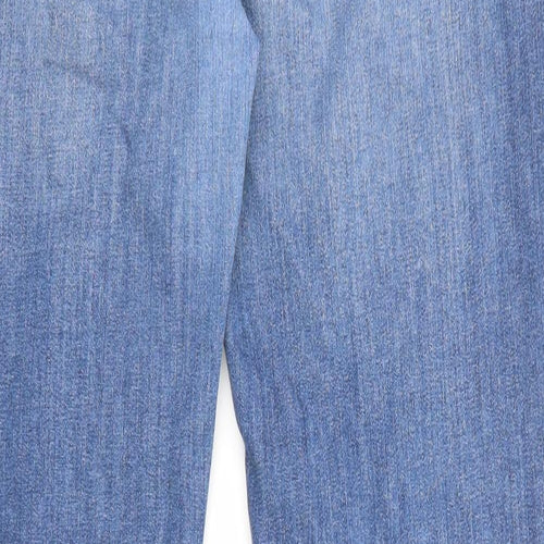 Marks and Spencer Womens Blue Cotton Jegging Jeans Size 14 L29 in Regular Zip