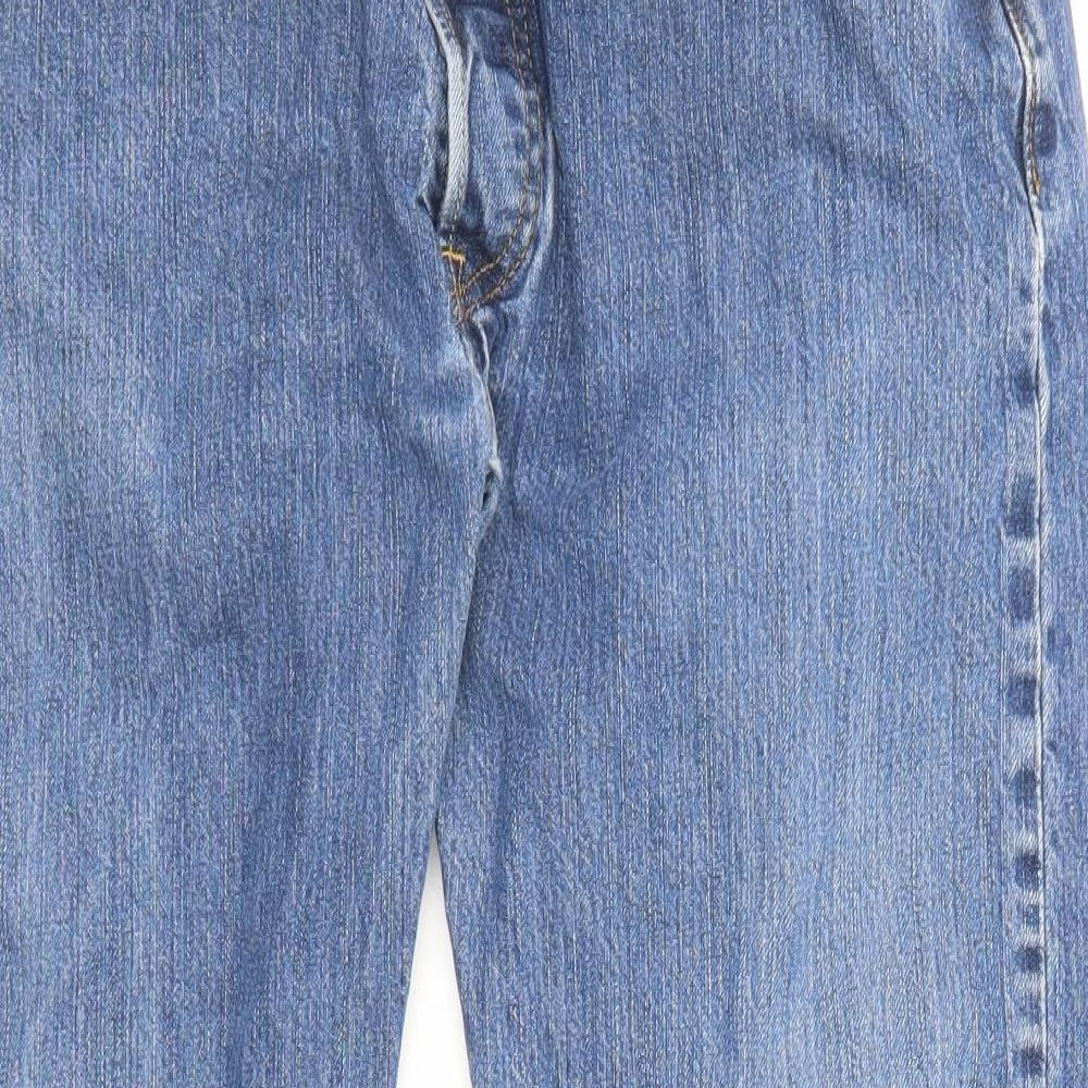 Levi's Mens Blue Cotton Straight Jeans Size 34 in L30 in Regular Zip