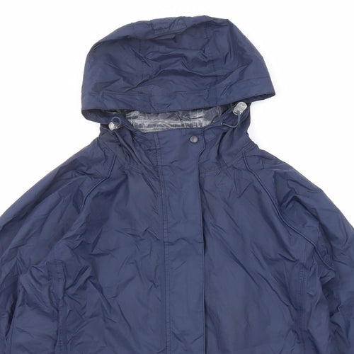 Regatta Womens Blue Rain Coat Coat Size 12 Zip