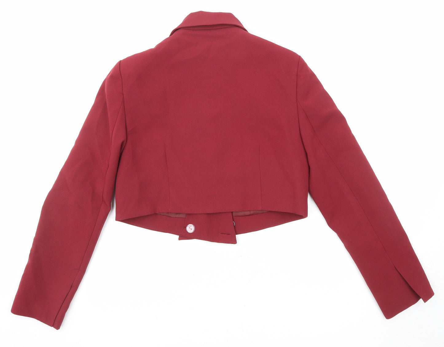 Missguided Womens Red Jacket Blazer Size 10 Button