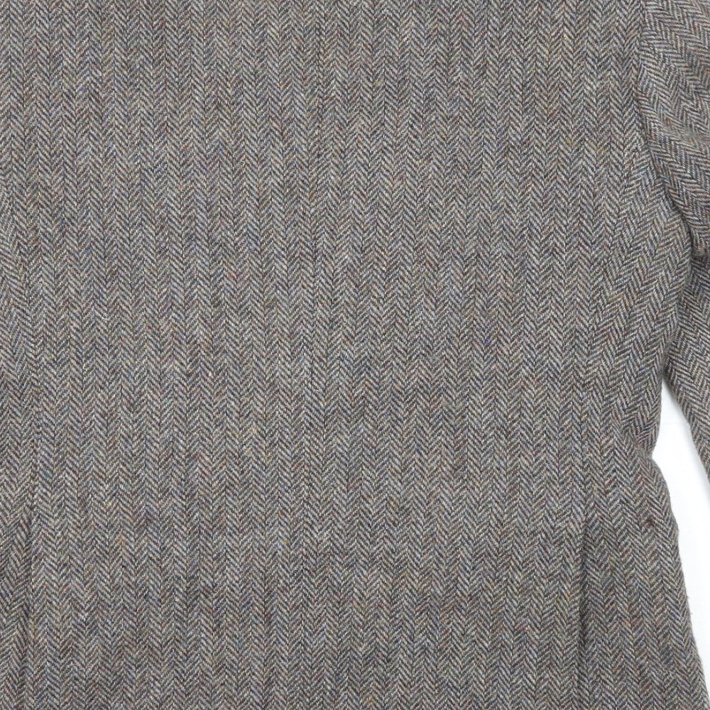 Brook Taverner Mens Multicoloured Herringbone Wool Jacket Suit Jacket Size 40 Regular