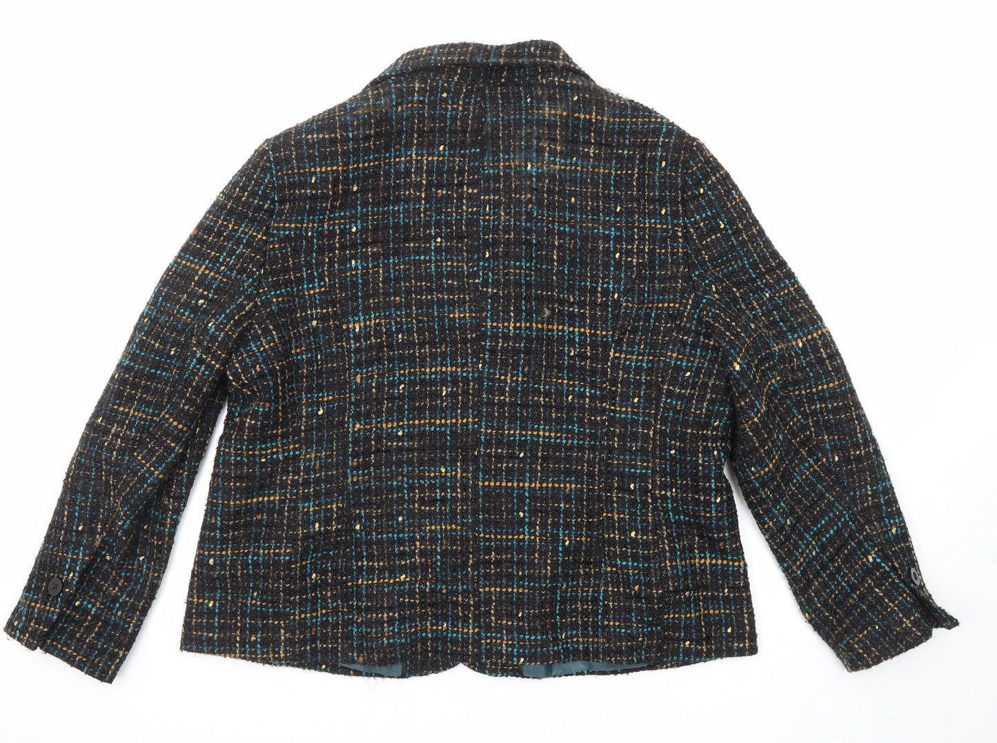 Debenhams Womens Multicoloured Geometric Jacket Blazer Size 20 Button