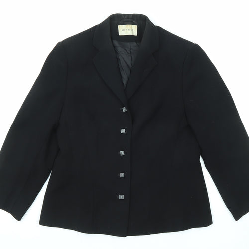 Minuet Womens Black Jacket Blazer Size 12 Button