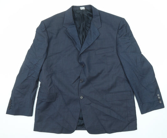 Nino Bertini Mens Blue Wool Jacket Suit Jacket Size 46 Regular