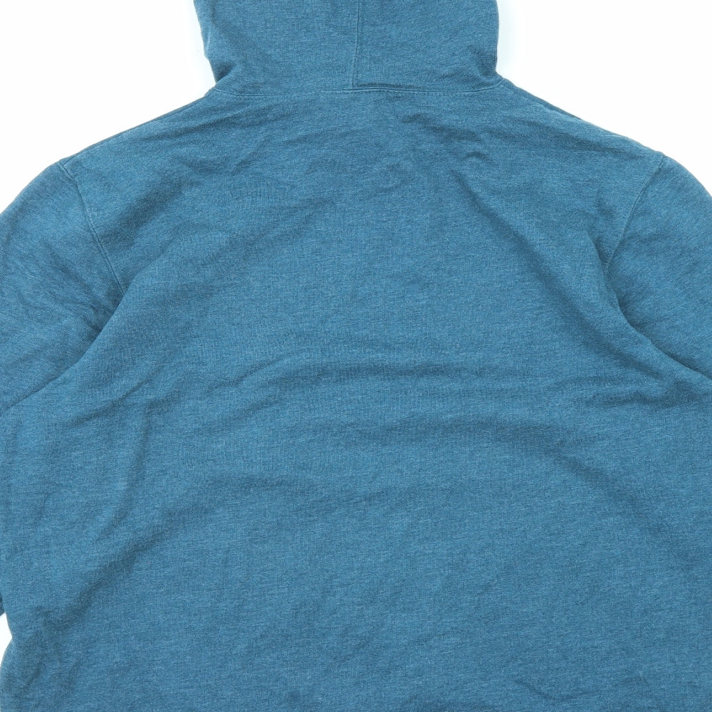 Nintendo Mens Blue Polyester Pullover Hoodie Size XL