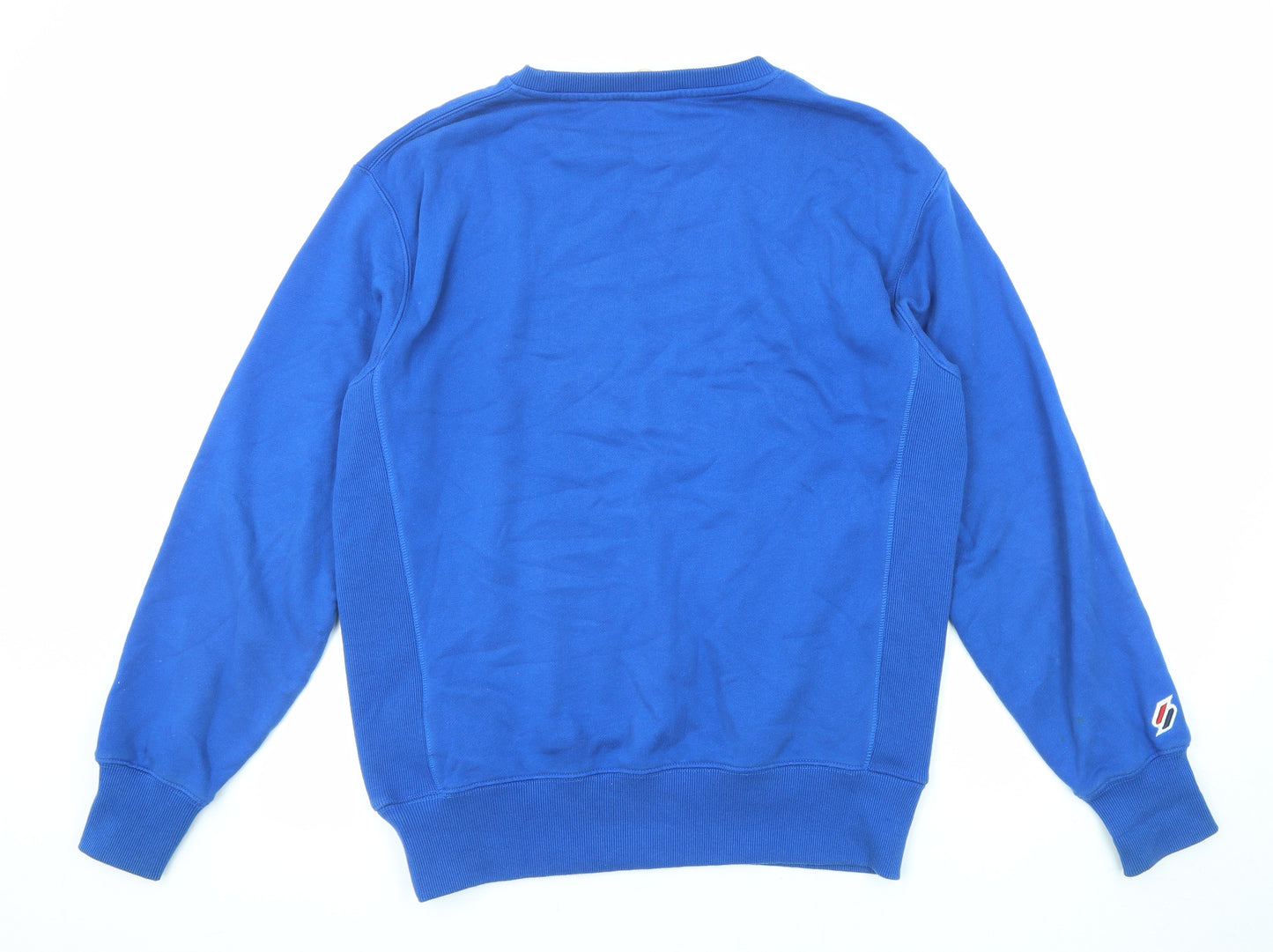 Superdry Mens Blue Cotton Pullover Sweatshirt Size M