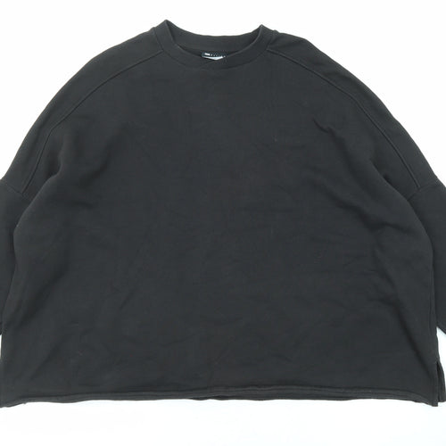 ASOS Womens Black Cotton Pullover Sweatshirt Size S Pullover