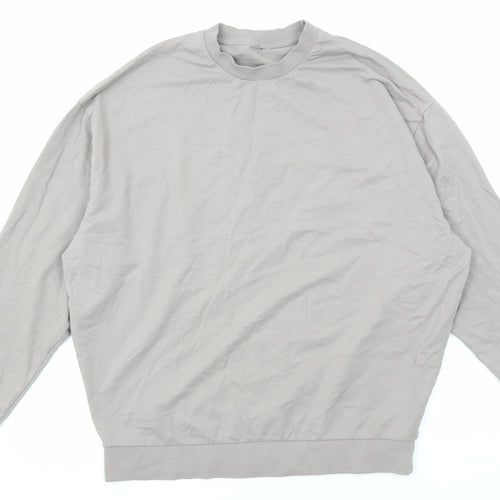 ASOS Mens Grey Cotton Pullover Sweatshirt Size M