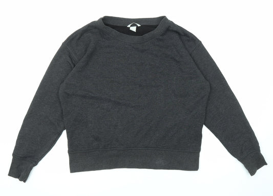 H&M Womens Black Cotton Pullover Sweatshirt Size M Pullover