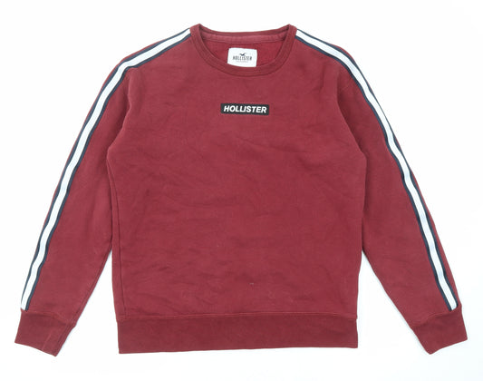 Hollister Mens Red Cotton Pullover Sweatshirt Size M