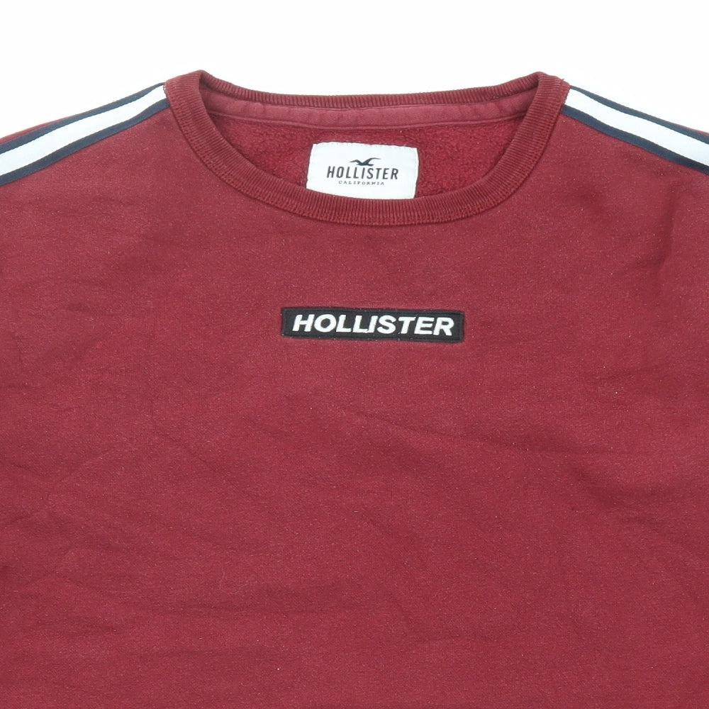 Hollister Mens Red Cotton Pullover Sweatshirt Size M