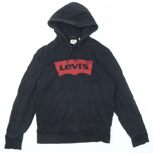Levi's Mens Black Cotton Pullover Hoodie Size M