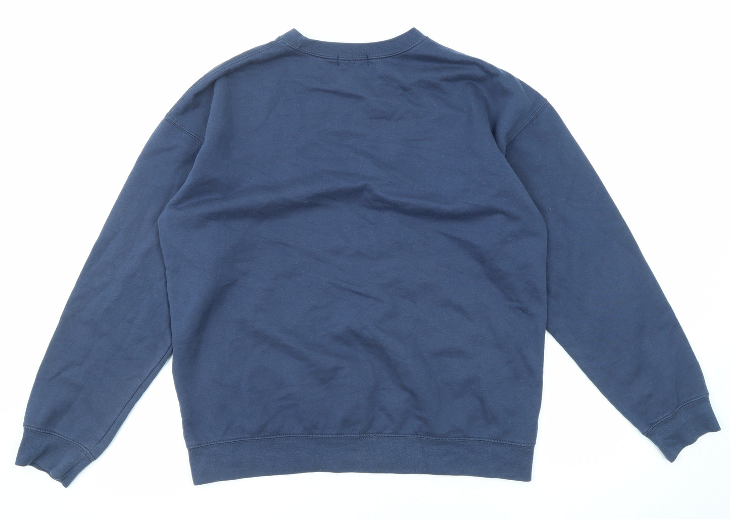 PRETTYLITTLETHING Womens Blue Cotton Pullover Sweatshirt Size S Pullover - Brooklyn