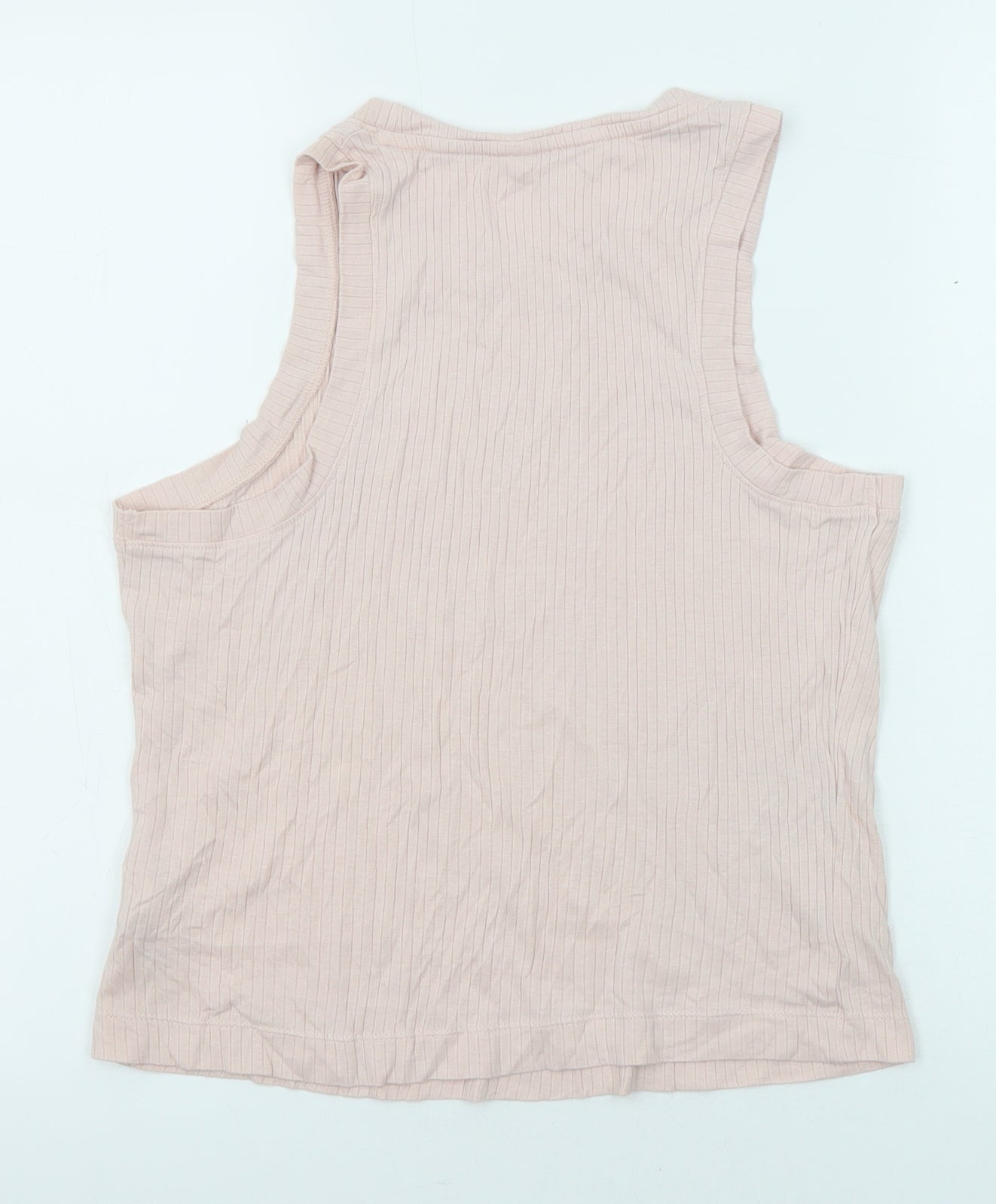 Marks and Spencer Womens Pink Cotton Camisole Tank Size S Round Neck