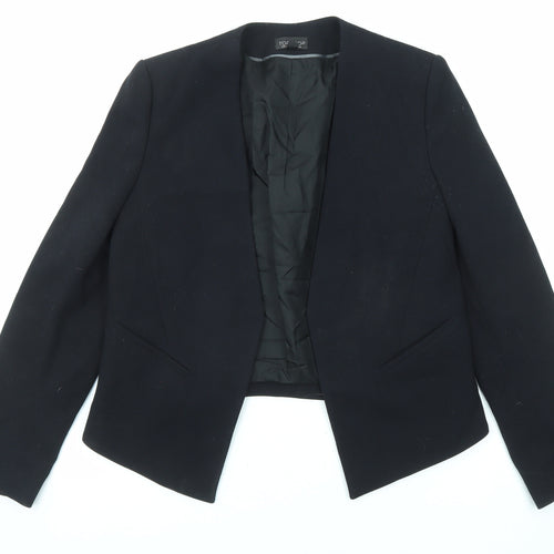 Topshop Womens Black Jacket Blazer Size 12