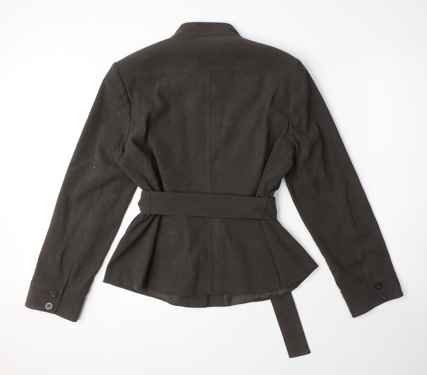 Yen Womens Brown Jacket Size 16 Button