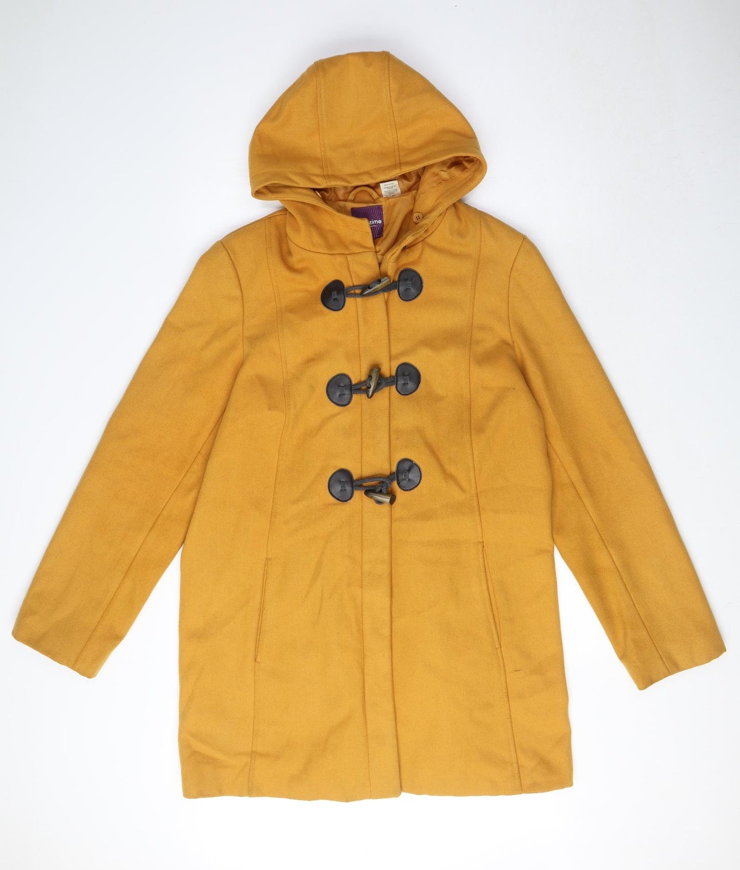 Taillissime Womens Yellow Rain Coat Coat Size 18 Snap
