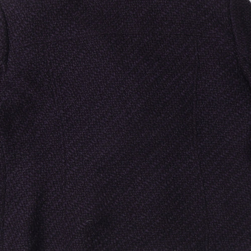 Per Una Womens Purple Geometric Jacket Blazer Size 12 Button