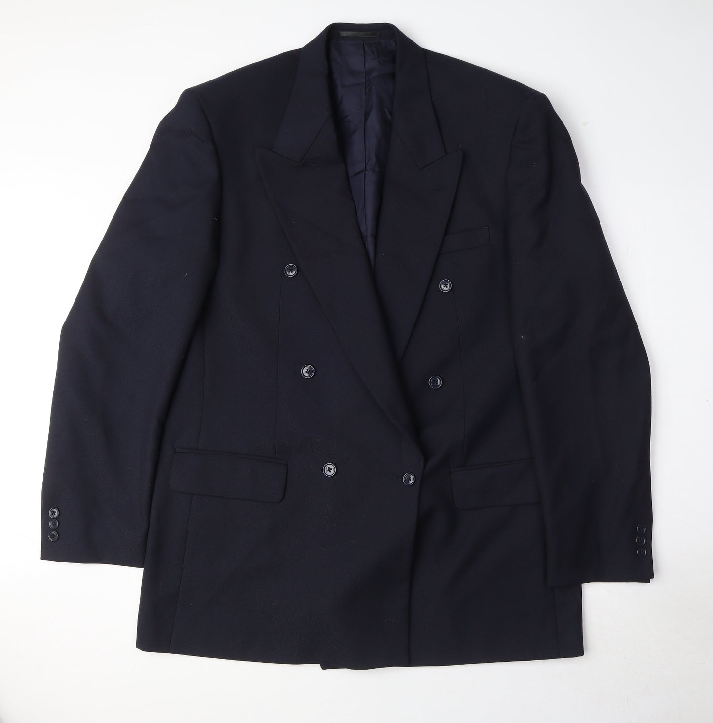 John Richmond Mens Blue Polyester Jacket Suit Jacket Size L Regular
