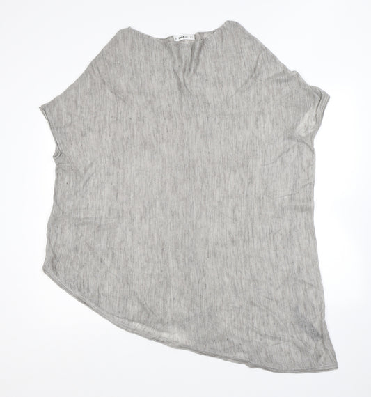 Zara Womens Grey Round Neck Acrylic Pullover Jumper Size S