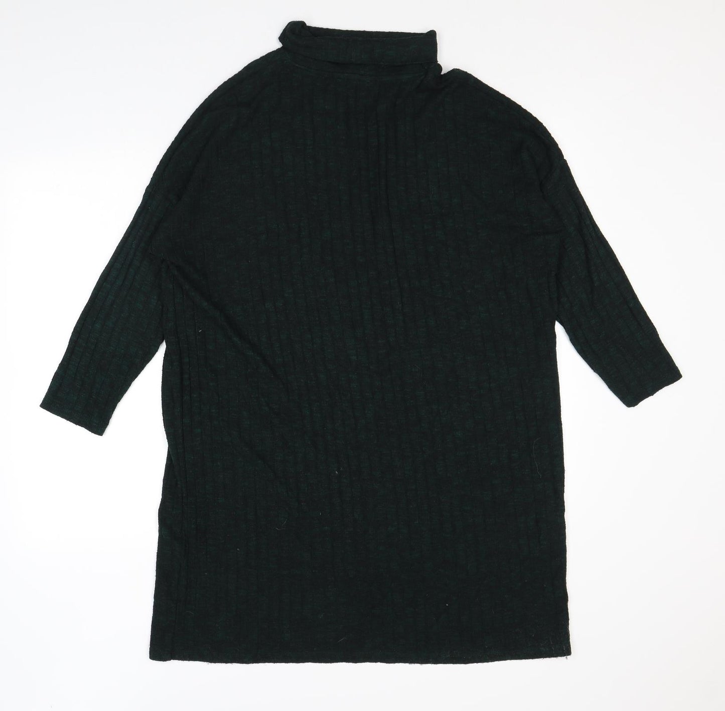 Dorothy Perkins Womens Green Roll Neck Viscose Pullover Jumper Size 14