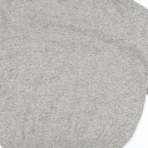 Marks and Spencer Mens Grey Wool Henley Sweatshirt Size M