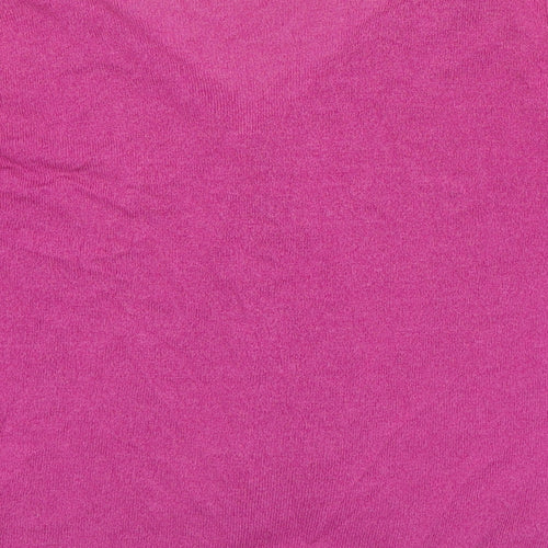TS Design Womens Pink V-Neck Cotton Cardigan Jumper Size 12
