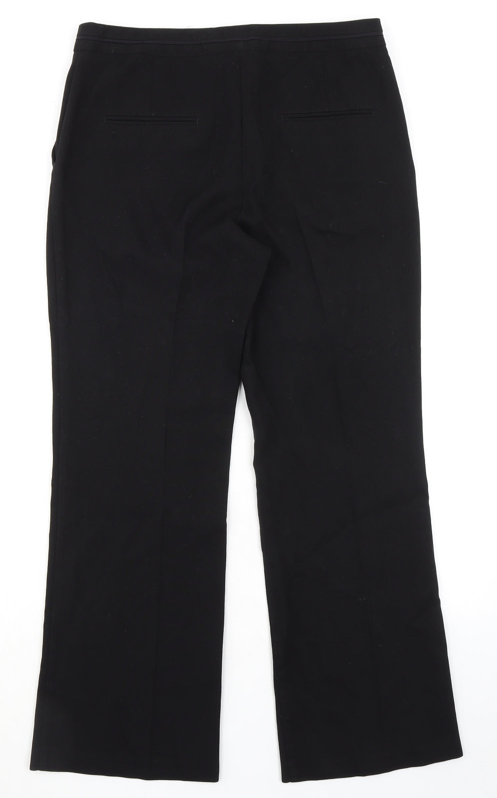 NEXT Womens Black Polyester Dress Pants Trousers Size 12 L28 in Regular Zip