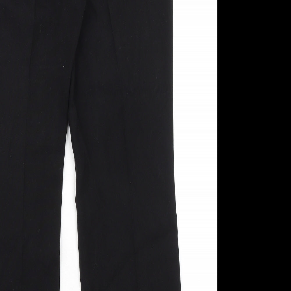 NEXT Womens Black Polyester Dress Pants Trousers Size 12 L28 in Regular Zip