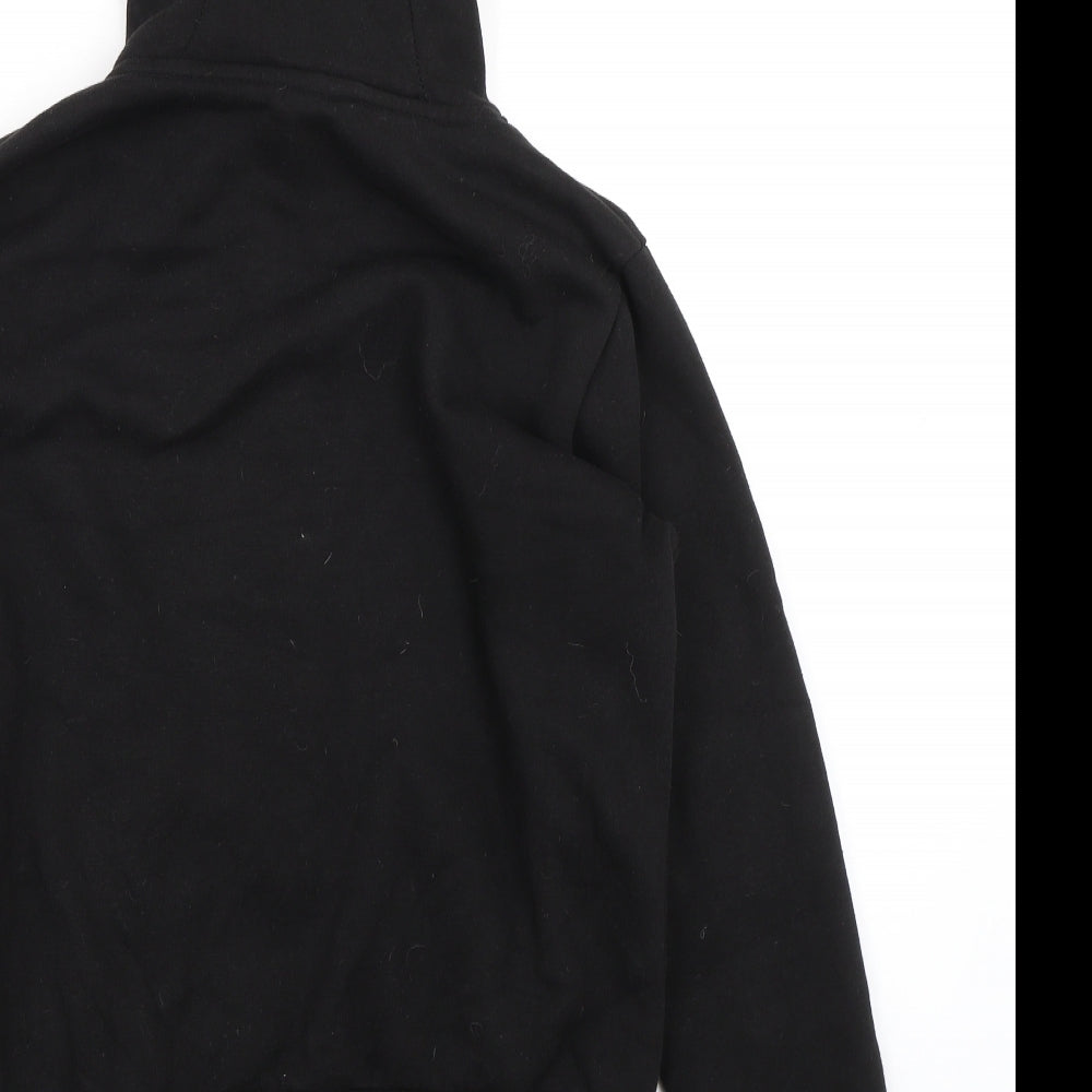 Bench Womens Black Cotton Full Zip Hoodie Size 10 Zip