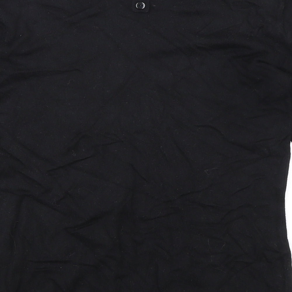 NEXT Womens Black Cotton Basic Blouse Size 6 Square Neck