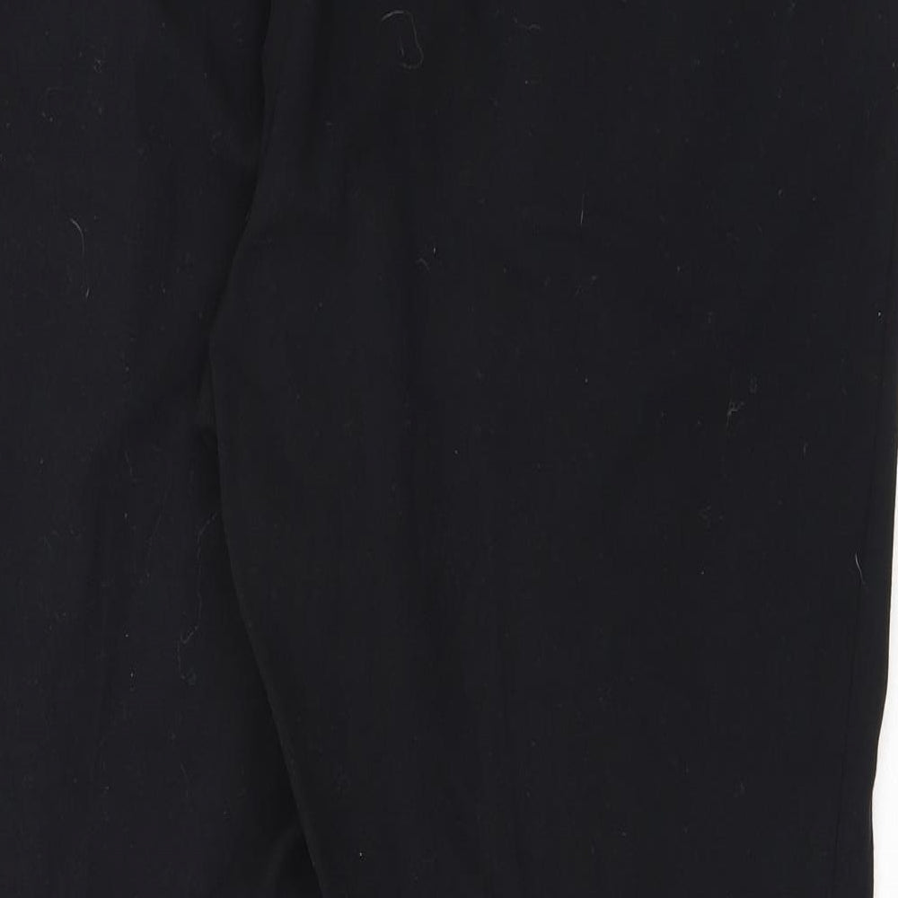 Marks and Spencer Womens Black Polyester Dress Pants Trousers Size 16 L29 in Regular Zip