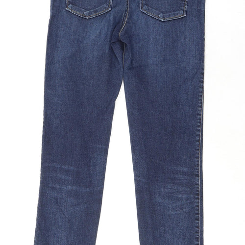 ARMANI Mens Blue Cotton Skinny Jeans Size 28 in L30 in Regular Zip