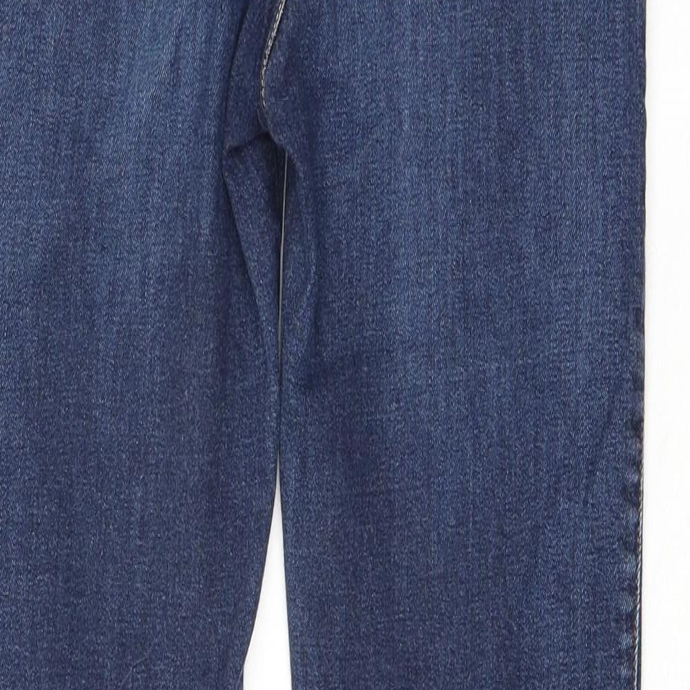 ARMANI Mens Blue Cotton Skinny Jeans Size 28 in L30 in Regular Zip