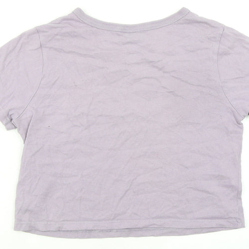 Champion Womens Purple 100% Cotton Basic T-Shirt Size S Round Neck