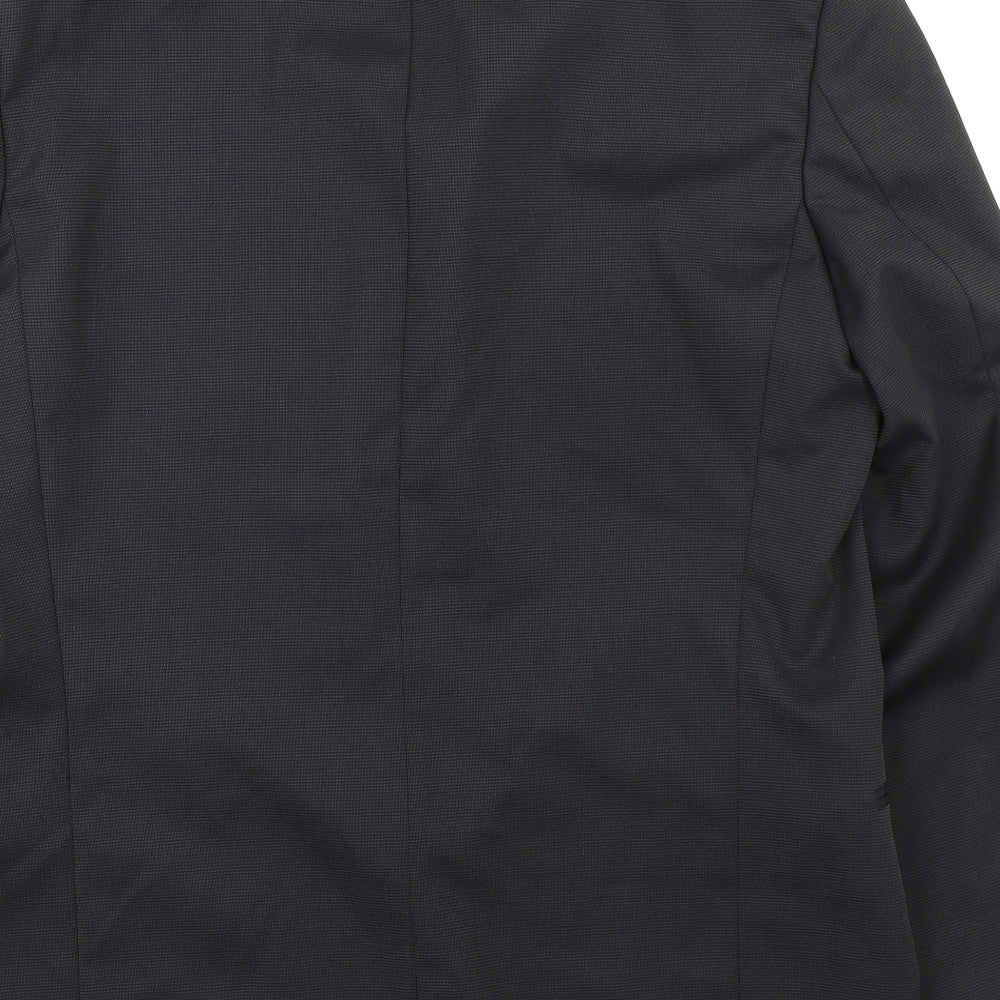 HUGO BOSS Mens Grey Wool Jacket Suit Jacket Size 44 Regular