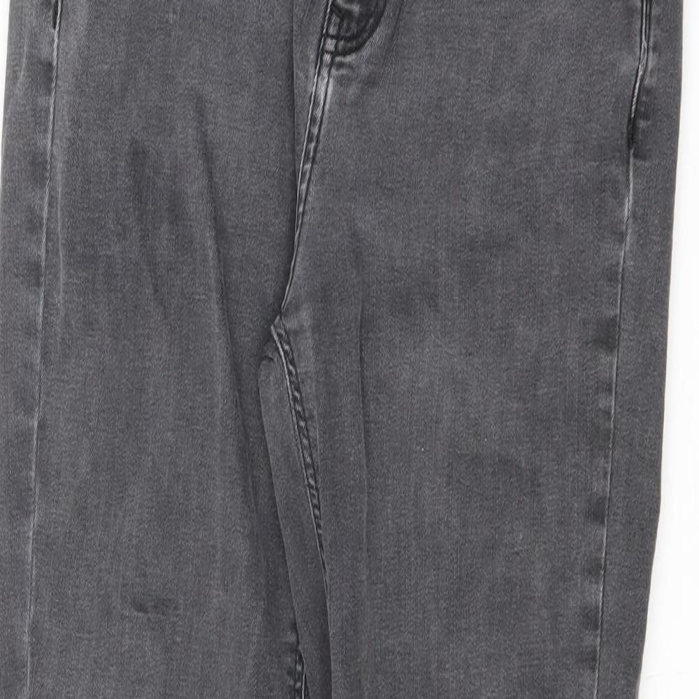 River Island Womens Black Cotton Skinny Jeans Size 10 L27.5 in Regular Zip